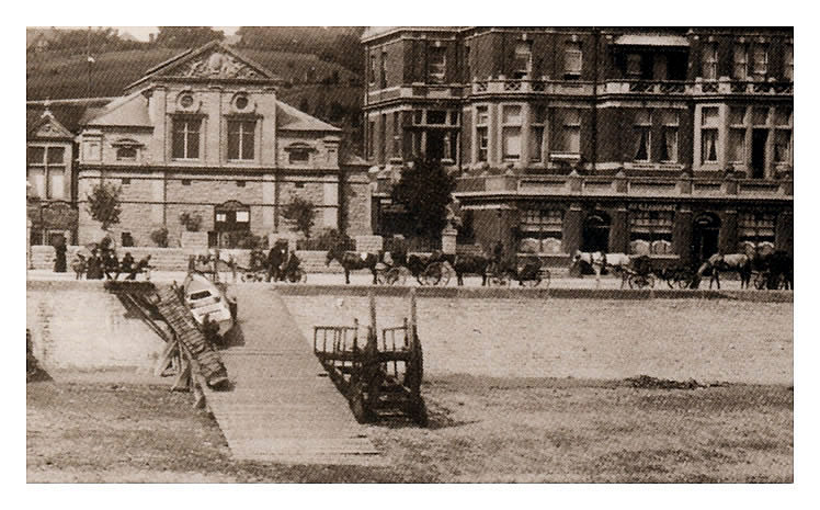 Baths, slipway, Esplanade Hotel, Penarth