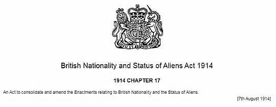 The Aliens Registration Act of 1914 was rushed through parliament at the beginning of the war and required all 'enemy aliens' over 16 to register with the police.