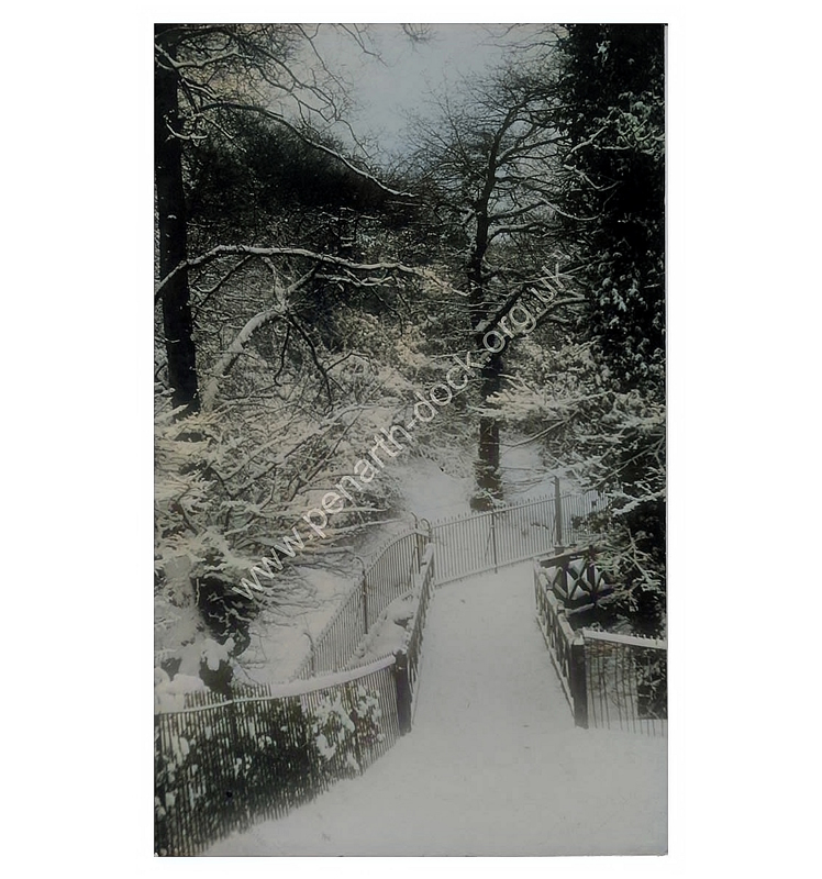 The Dingle, Penarth, Winter scene