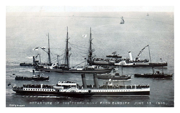 Departure of 'Terra Nova' from Cardiff - June 1910