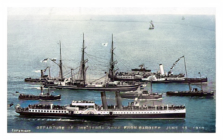Departure of 'Terra Nova' from Cardiff - June 1910