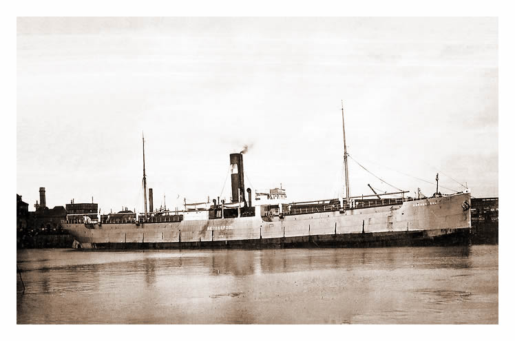 s.s. 'Heronspool' - Another photograph taken of shipping at Penarth Dock by George Wehrley.