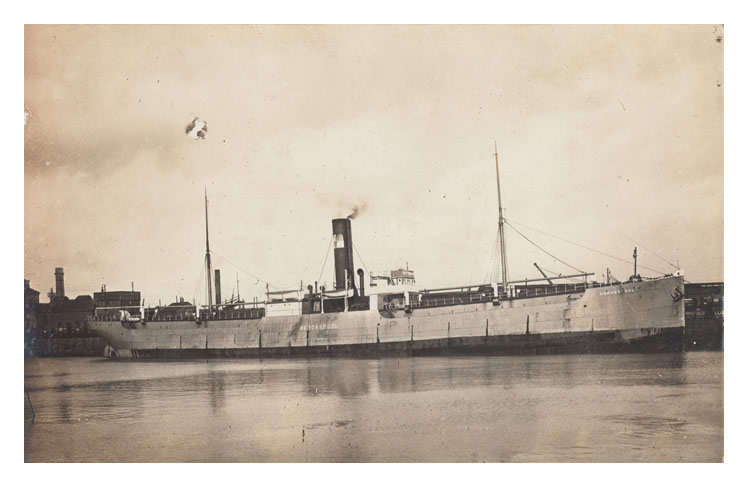 s.s. 'Heronspool' - Another photograph taken of shipping at Penarth Dock by George Wehrley.