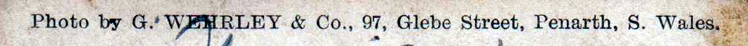 G.Wehrley & Co., 97, Glebe Street, Penarth, S.Wales.