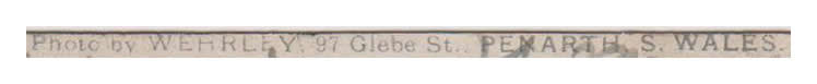 G.Wehrley & Co., 97, Glebe Street, Penarth, S.Wales.