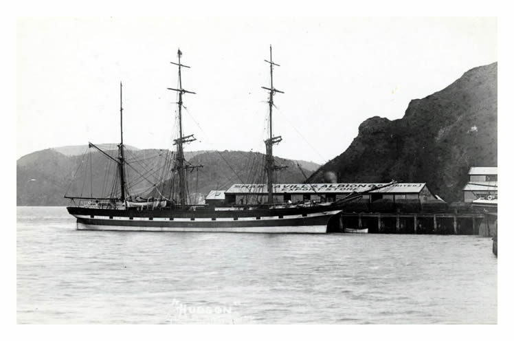 The 'Hudson' at Port Chalmers.