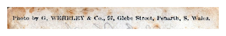 G. Wehrley & Co., 97, Glebe Street, Penarth, S. Wales. 