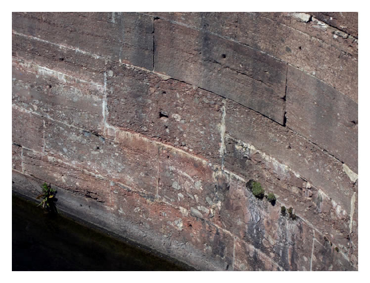Radyr stone quay wall at Penarth Dock