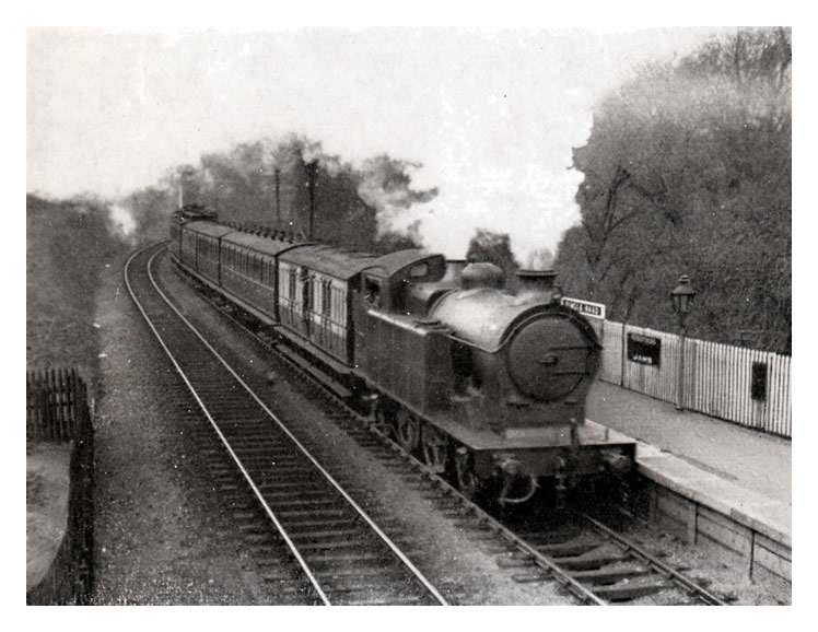 A class 0-6-2T ascending Penarth Bank on a Penarth passenger train, 1923