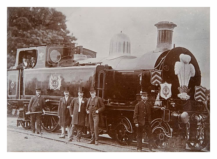 1896 - Taff Vale Locomotive No. 175 - used on the occasion of H.R.H. Prince of Wales' Visit to Cardiff.