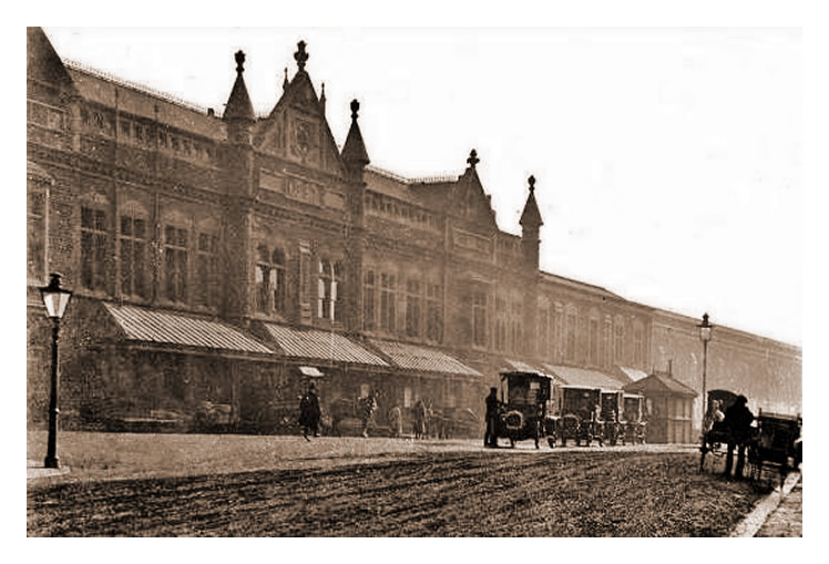 The exterior of the TVR Queen Street Station probably also taken in the 1890's.