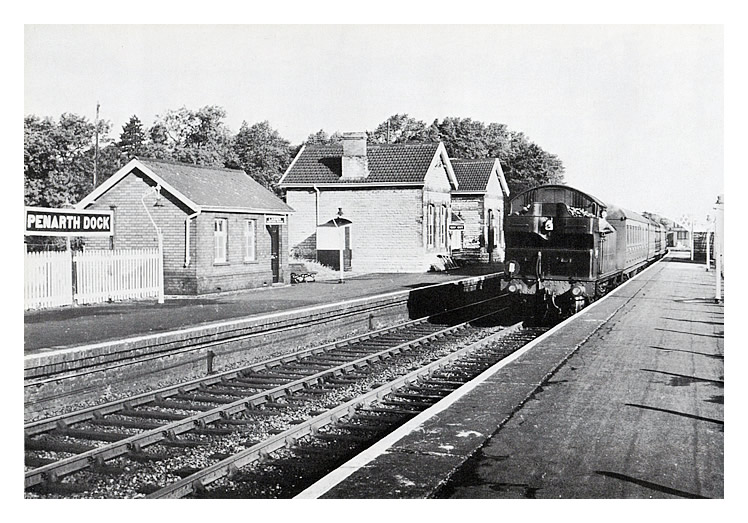 Penarth Dock Station - An excursion from the Rhondda presumably on its way to Penarth during September 1957.