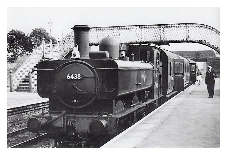 'Calling at the well kept station in September 1960' of Creigiau.