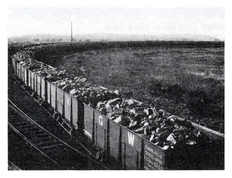 20-ton Wagons on the Feed Roads to the Hoists