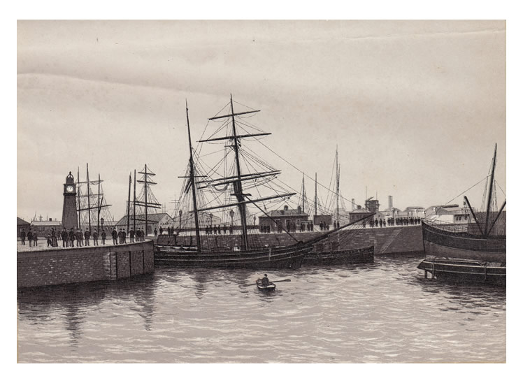 Entrance to Bute Docks, Cardiff - Rock's Royal Cardiff Cabinet Album