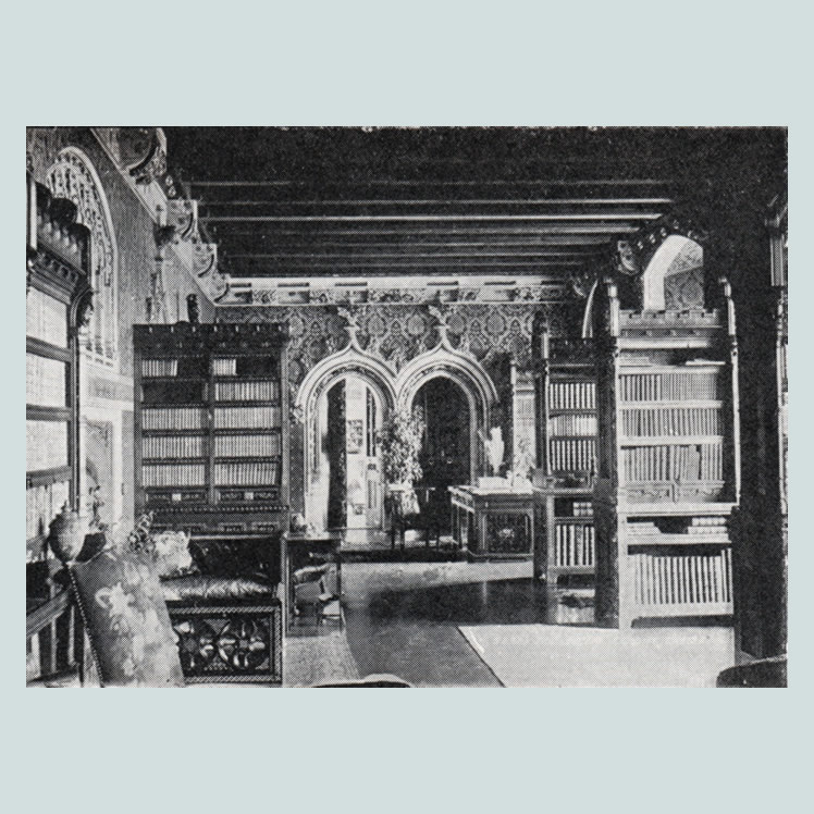 The Library, Cardiff Castle from 107 Views of Cardiff and District
