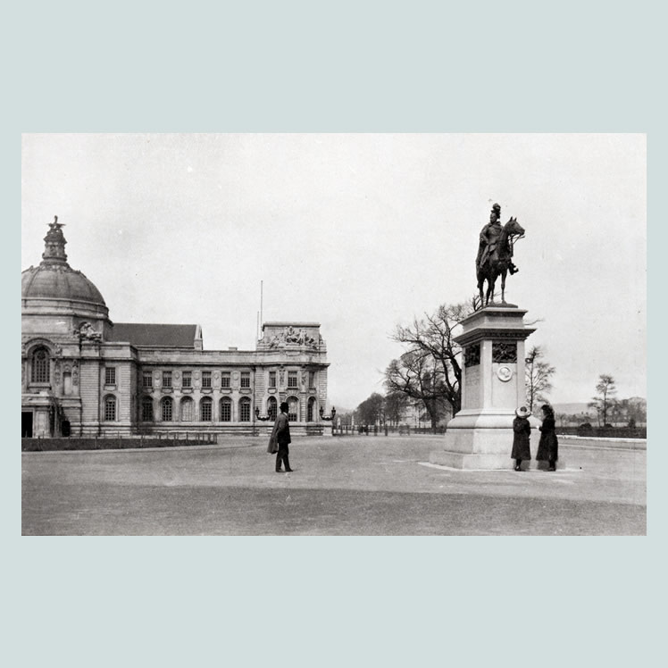 Lord Tredegar Statue, Cathay's Park from 107 Views of Cardiff and District