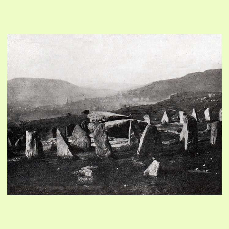 Rocking Stones. Pontypridd from 107 Views of Cardiff and District