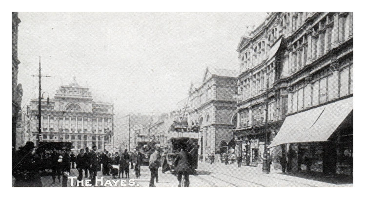 'The Hayes' - " The Pocket Novelty Card - Just arrived in Cardiff "