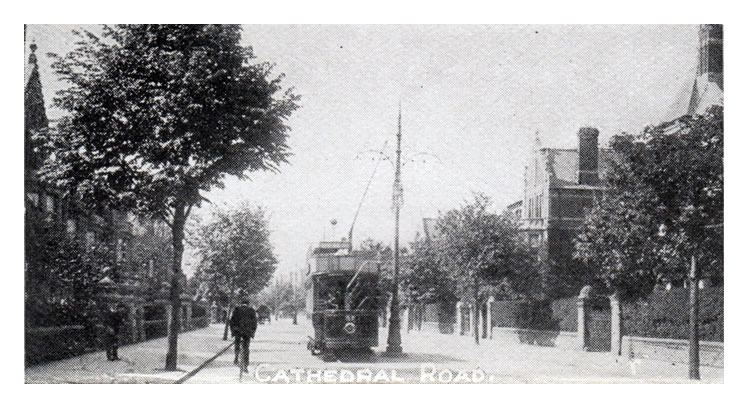 'Cathedral Road' - " The Pocket Novelty Card - Just arrived in Cardiff "