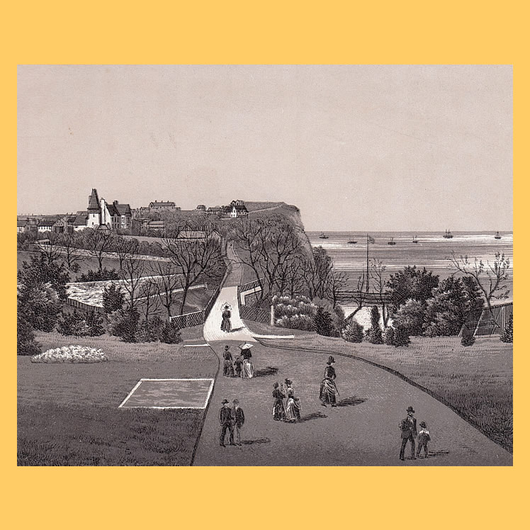Penarth Gardens - from the Rock's - Cardiff & Penarth - Royal Album.