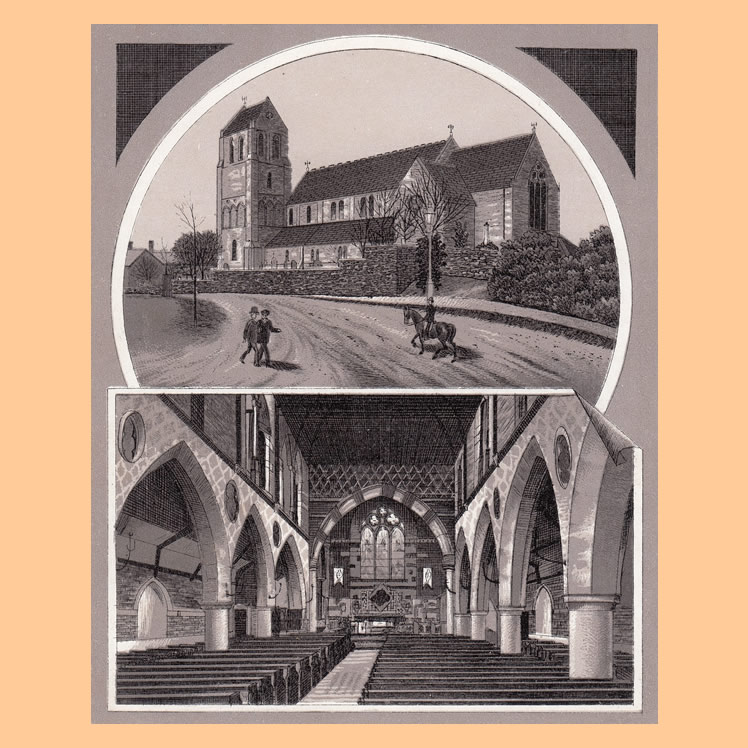 Penarth Church - from the Rock's - Cardiff & Penarth - Royal Album.