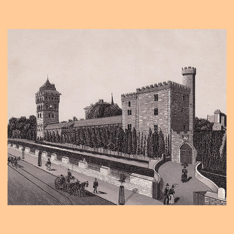 Cardiff Castle - from the Rock's - Cardiff & Penarth - Royal Album.
