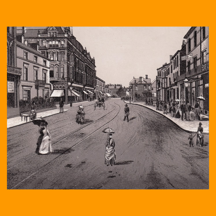Queen Street, Cardiff - from the Rock's - Cardiff & Penarth - Royal Album.