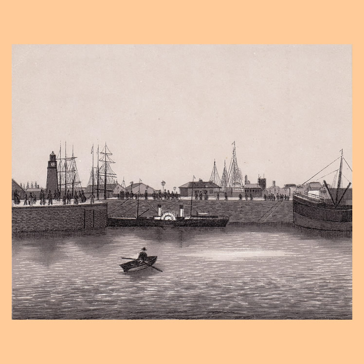 Entrance to Bute Docks, Cardiff - from the Rock's - Cardiff & Penarth - Royal Album.