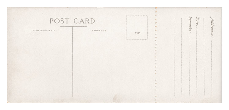 The rear of each of the postcards in the book.