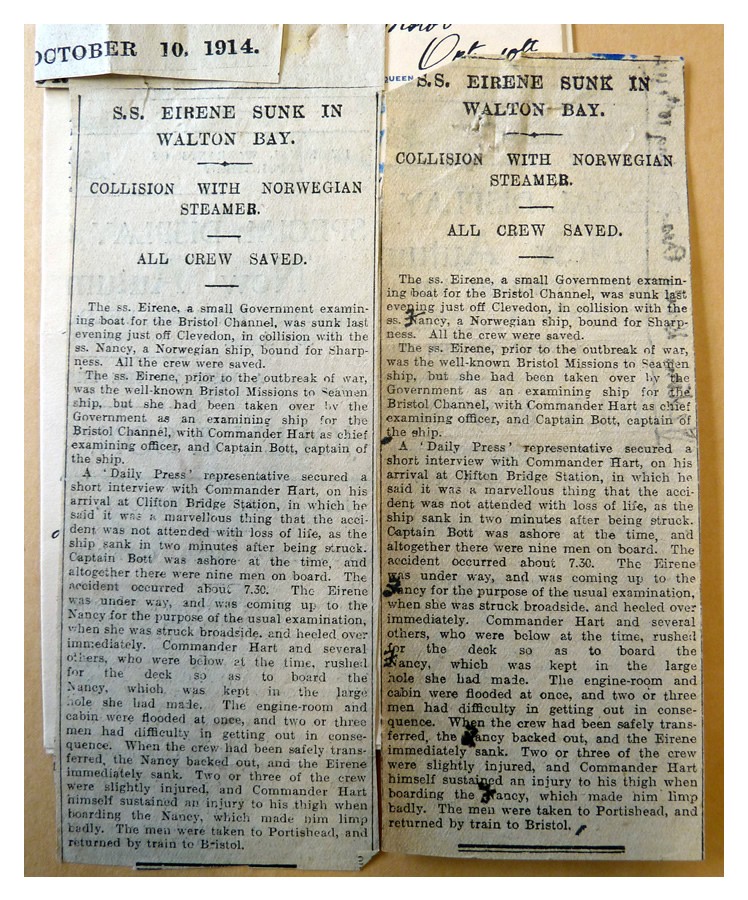 loss of the Mission Steamship 'Eirene'