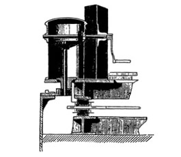 Fig. 5 - detail of bridge rotation mechanism