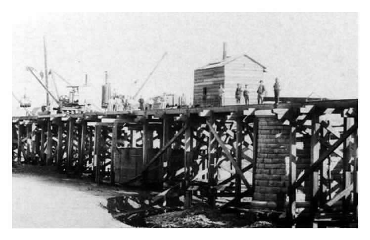 Taff swing bridge construction enlargement