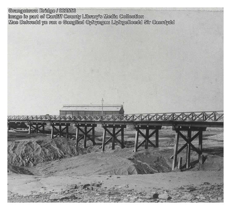 The river Taff viaduct and roadway