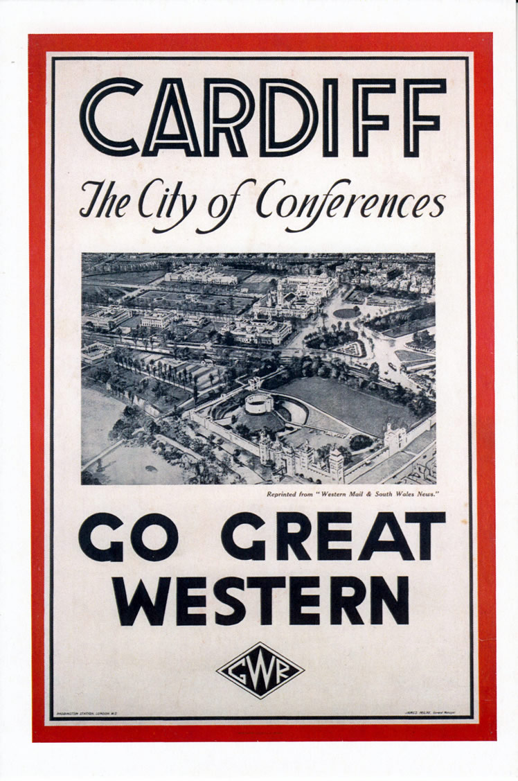 1932 - Cardiff - The City of Conferences - Go Great Western - GWR .