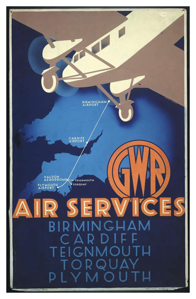 c.1932 - GWR Air Services Poster Artwork.