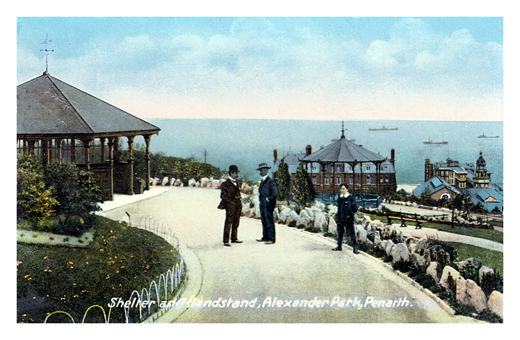 Shelter and Bandstand, Alexandra Park, Penarth.