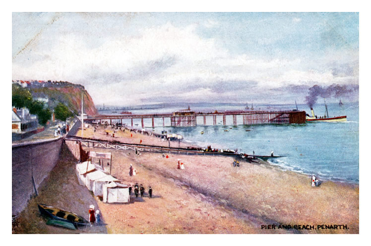 Pier and Beach, Penarth - Happy Christmas