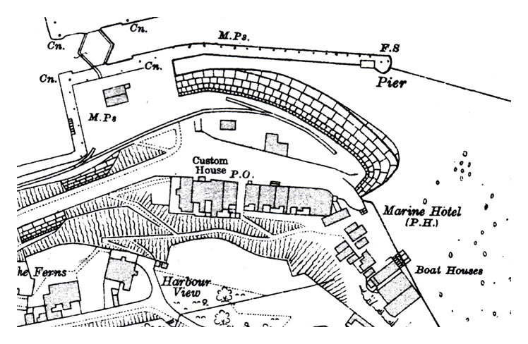 A section of the 1877 map revised 1915