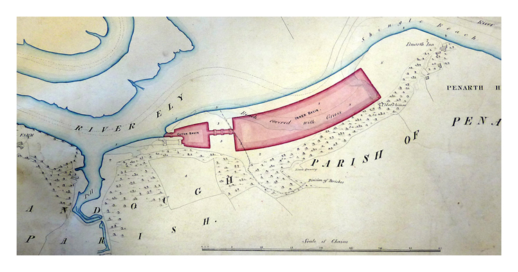 Enlarged Plan of the Proposed Ely Dock - Brunel - 1836