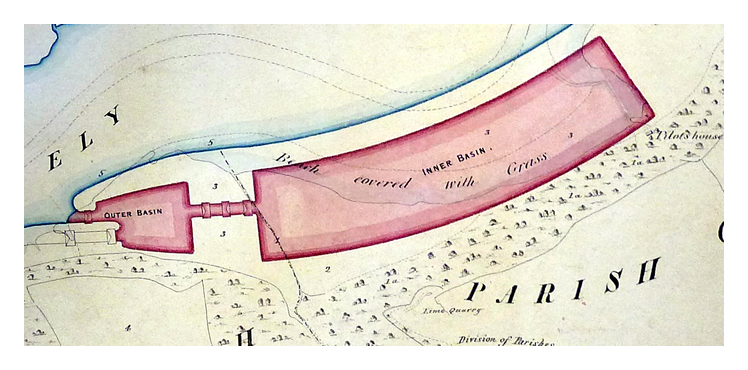Enlarged Plan of the Proposed Ely Dock - Brunel - 1836