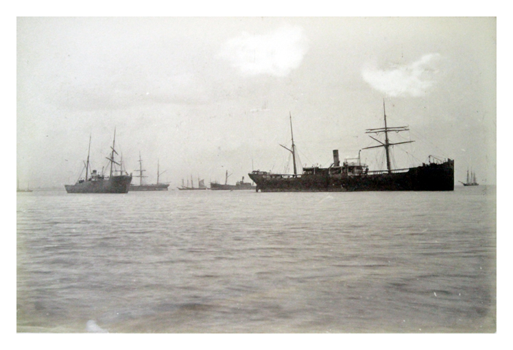 21st March 1884 of ships at Cefn y Wr&acirc;ch by J. L. Howe of Penarth