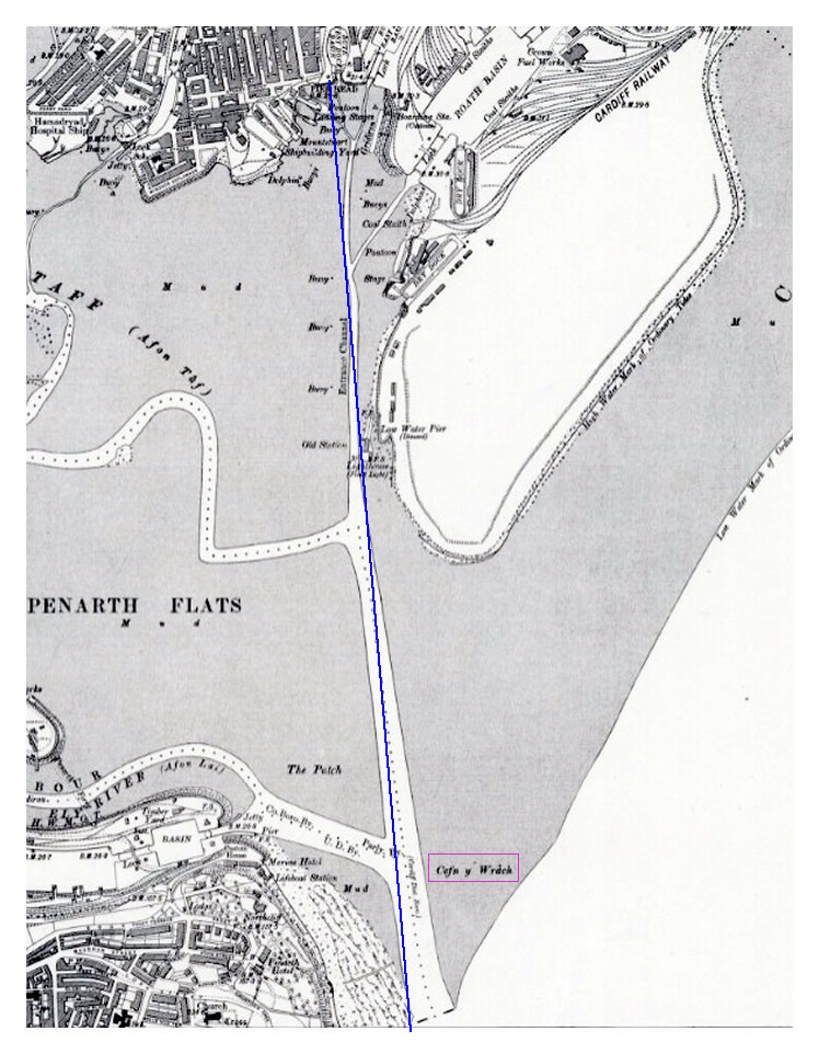 Entrance channel to Bute Docks, Cardiff - 1901
