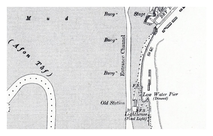 Entrance channel to Bute Docks, Cardiff - 1901