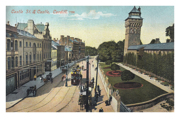 Castle St. & Castle, Cardiff.