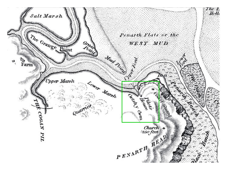 Cwtsh-y-Cwm - A section of 1830 OS map.