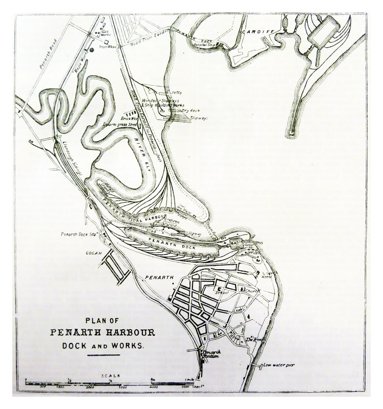 1886 : Plan of Penarth Harbour Dock and Works.
