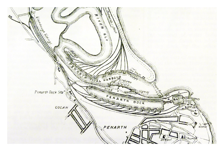 1886 : Plan of Penarth Harbour Dock and Works.