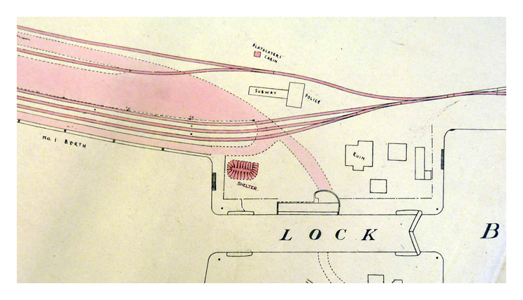 1941 - G.W.R. - Penarth Dock and Harbour - Plan of Dock - of&nbsp;'Increased Accommodation for Government Requirements' - WWII.
