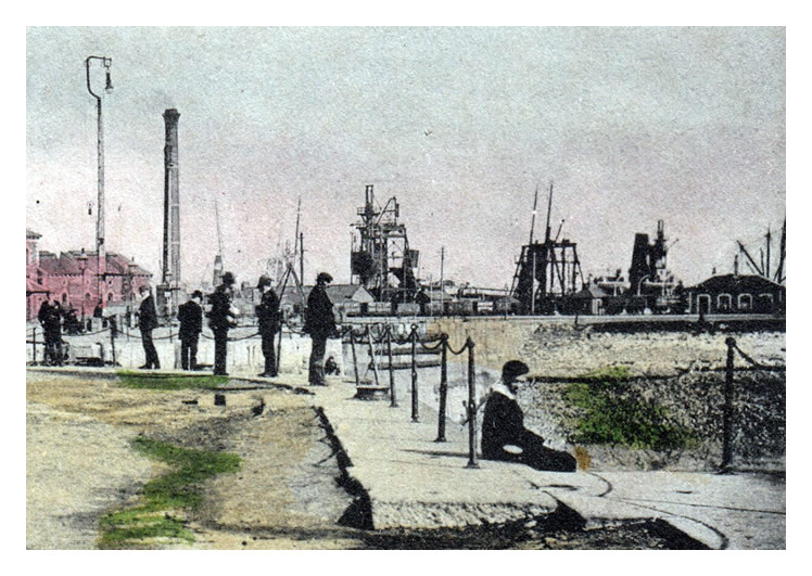 Pier Head - Cardiff Docks - A postcard published by Stewart & Woolf of Hatton Garden, London, E.C.